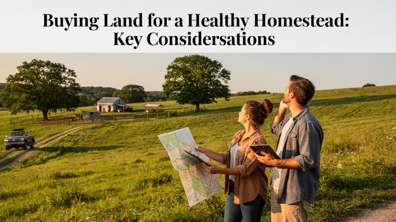 Buying Land for a Healthy Homestead: Key Considerations
